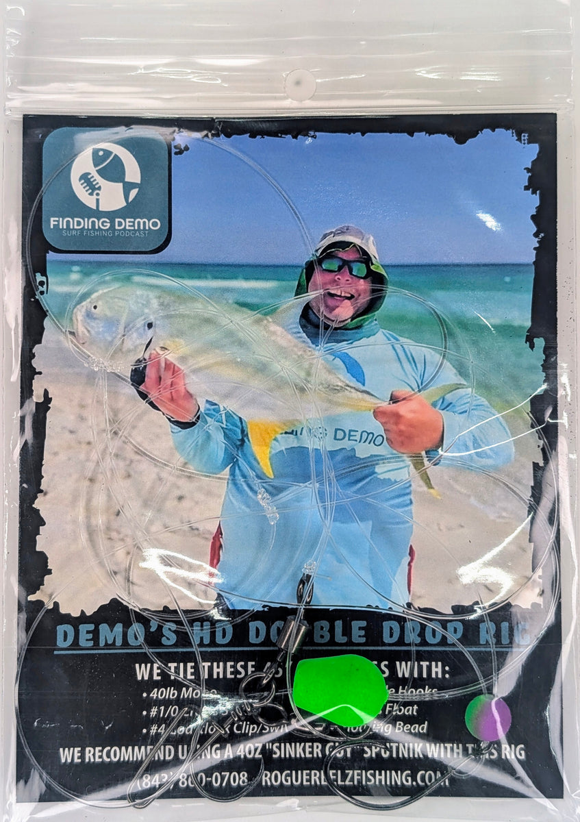 Demo's HD Double Drop Surf Rig (Green) – Rogue Reelz Fishing LLC
