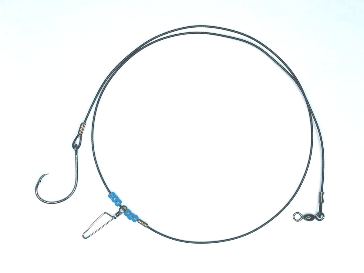 blue shark fishing hooks Smitty's Surf Fishing" Rig (500 lb Class) 20 ft Deployment/Dron Rogue Reelz LLC Elevate your coastal decor with our set of three decorative hammerhead shark wall hooks Surf Fishing Shark Rig Stainless