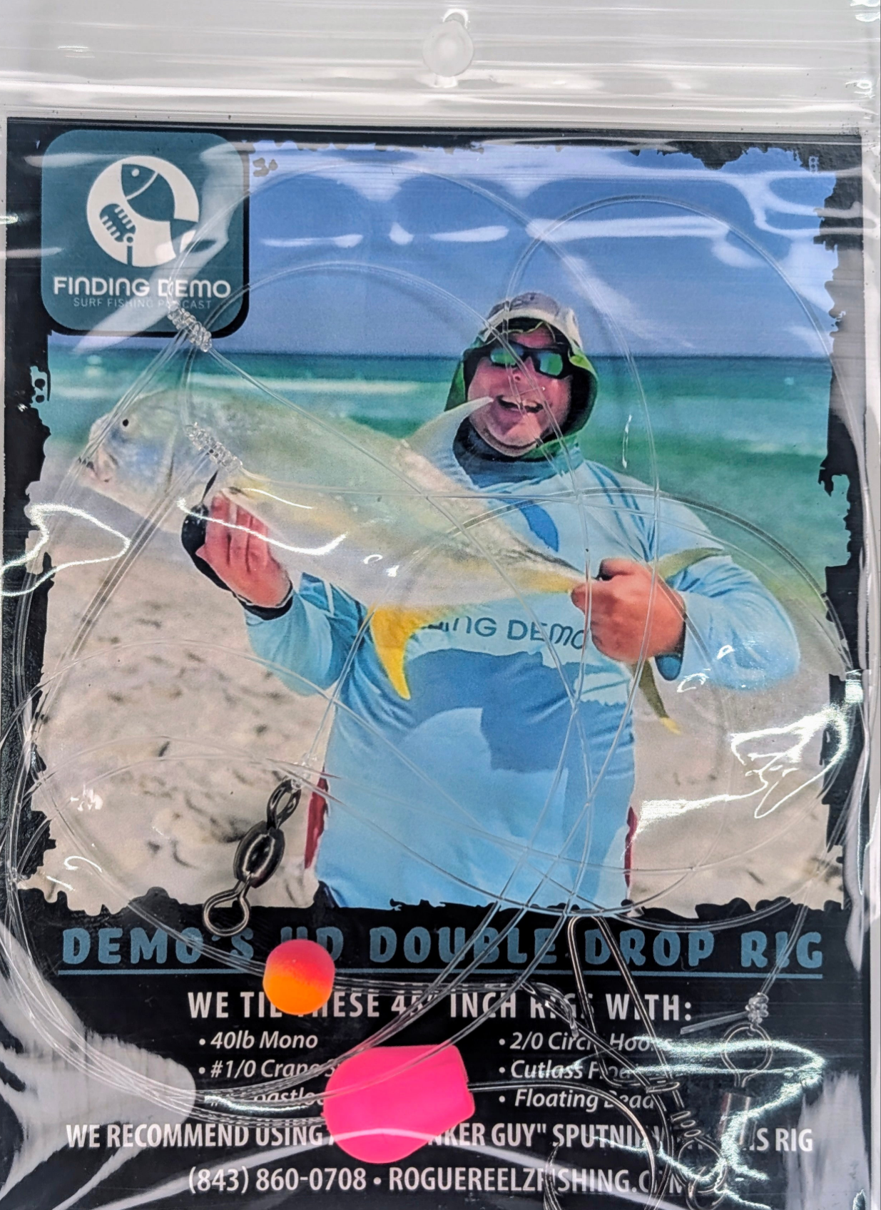 Demo's HD Double Drop Surf Rig (Pink) – Rogue Reelz Fishing LLC
