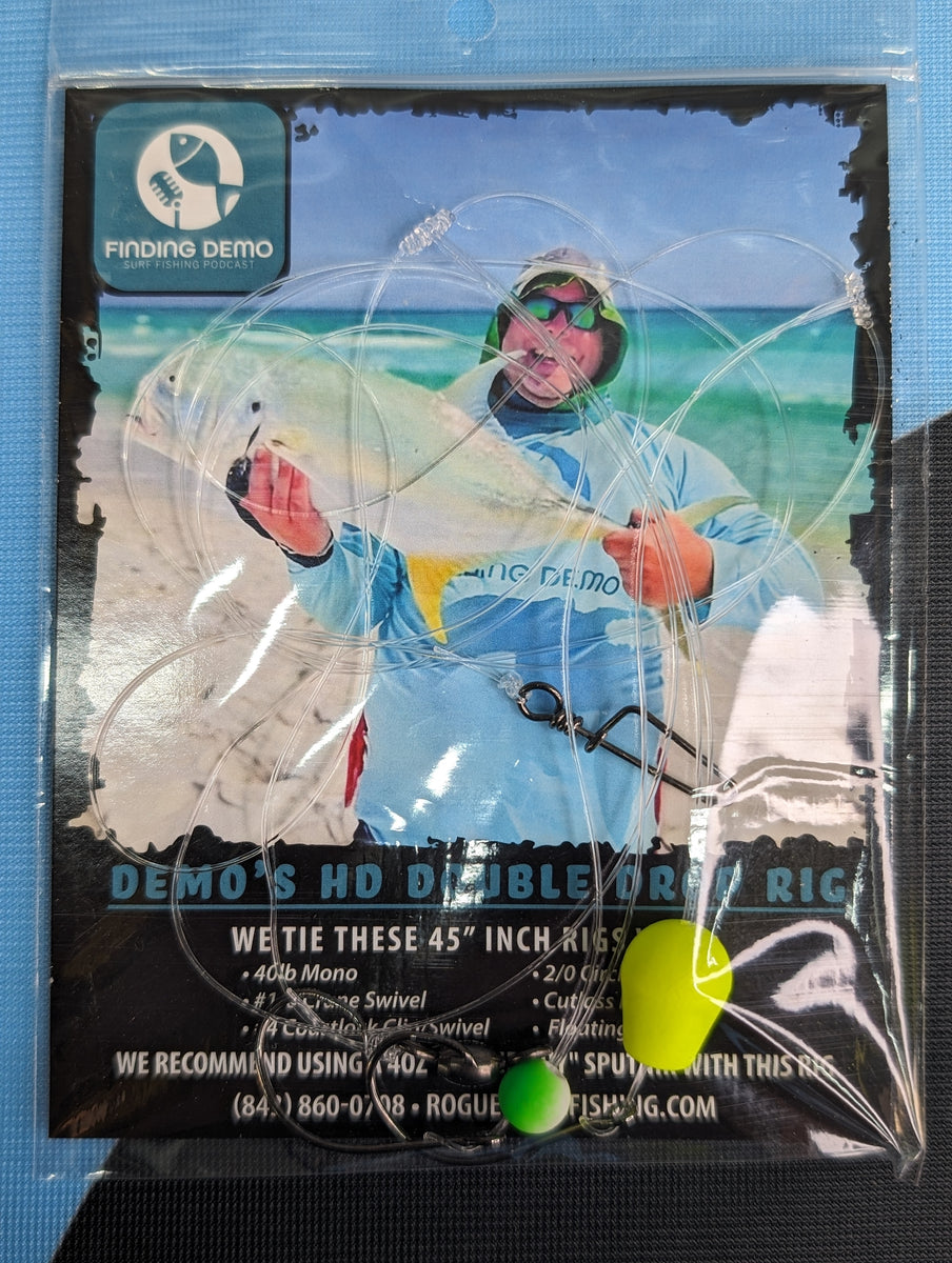 Demo's HD Double Drop Surf Rig (Yellow & Green) – Rogue Reelz Fishing LLC