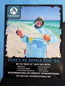 Demo's HD Double Drop Surf Rig (Yellow & Pink)
