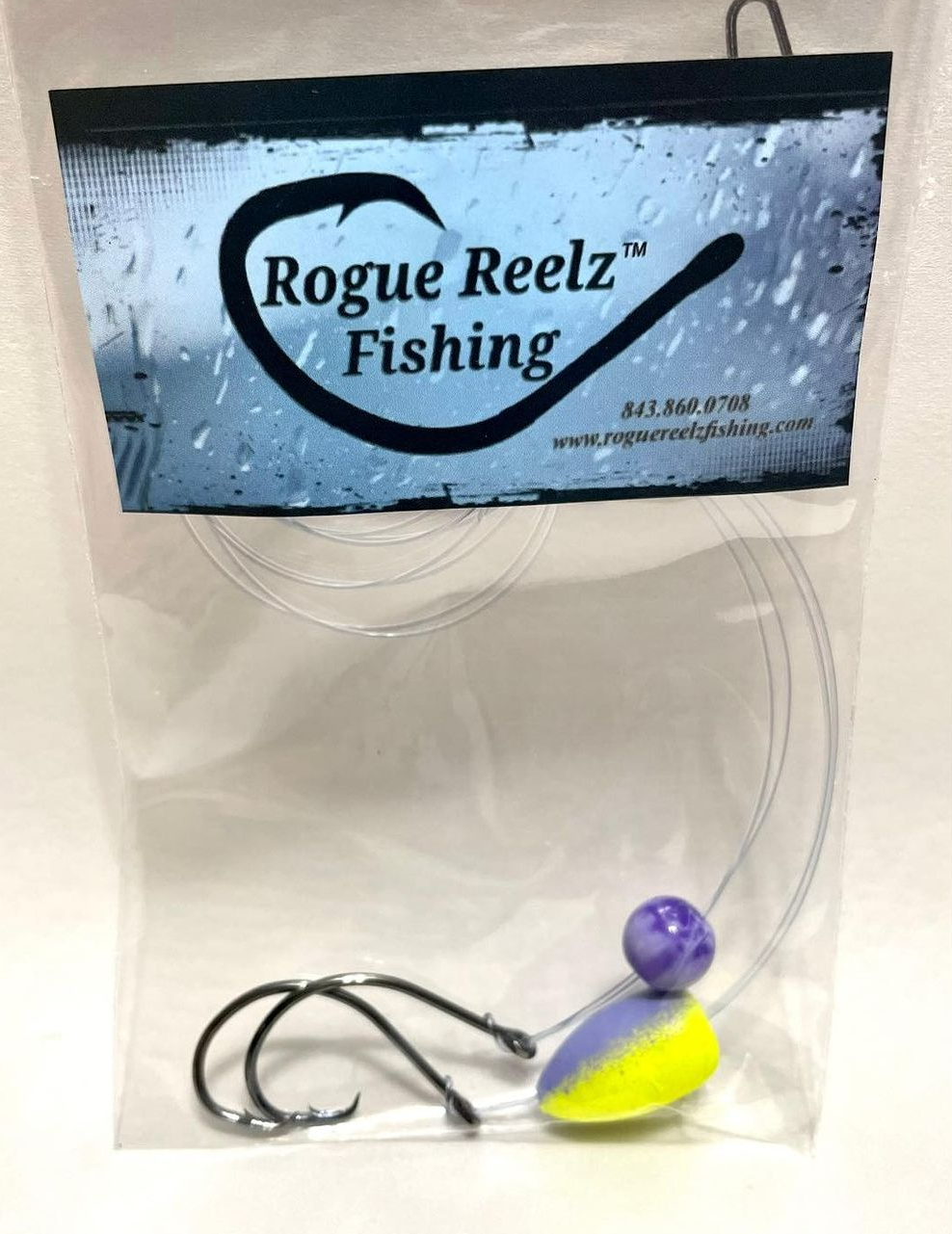 Demo's HD Double Drop Surf Rig (Purple & Yellow) – Rogue Reelz Fishing LLC