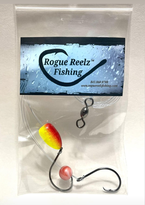 Demo's HD Double Drop Surf Rig (Red & Yellow)