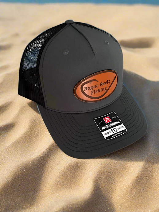 Rogue Reelz Fishing custom leather patch hats