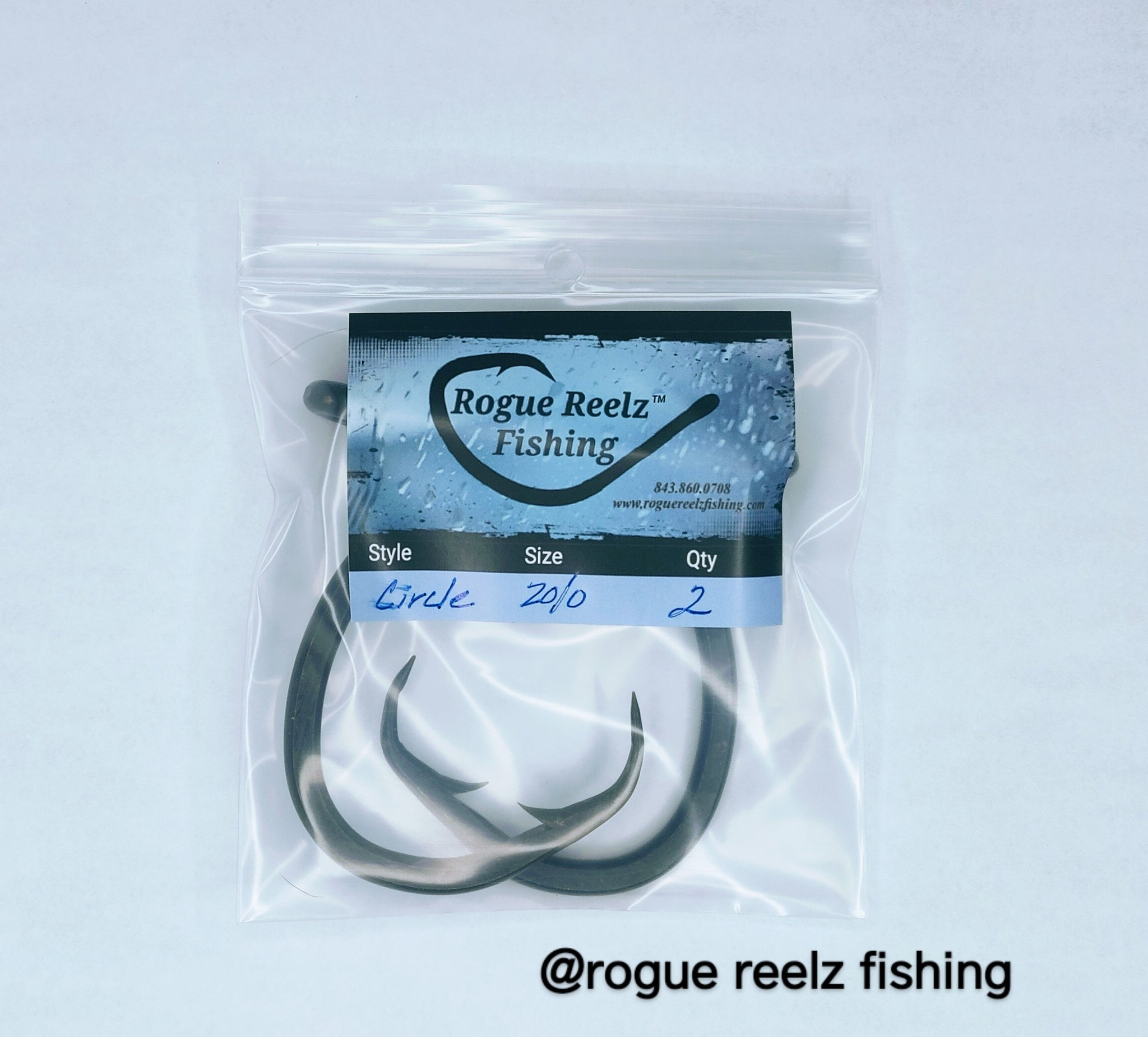 20/0 Circle Hooks (2 pack) – Rogue Reelz Fishing LLC