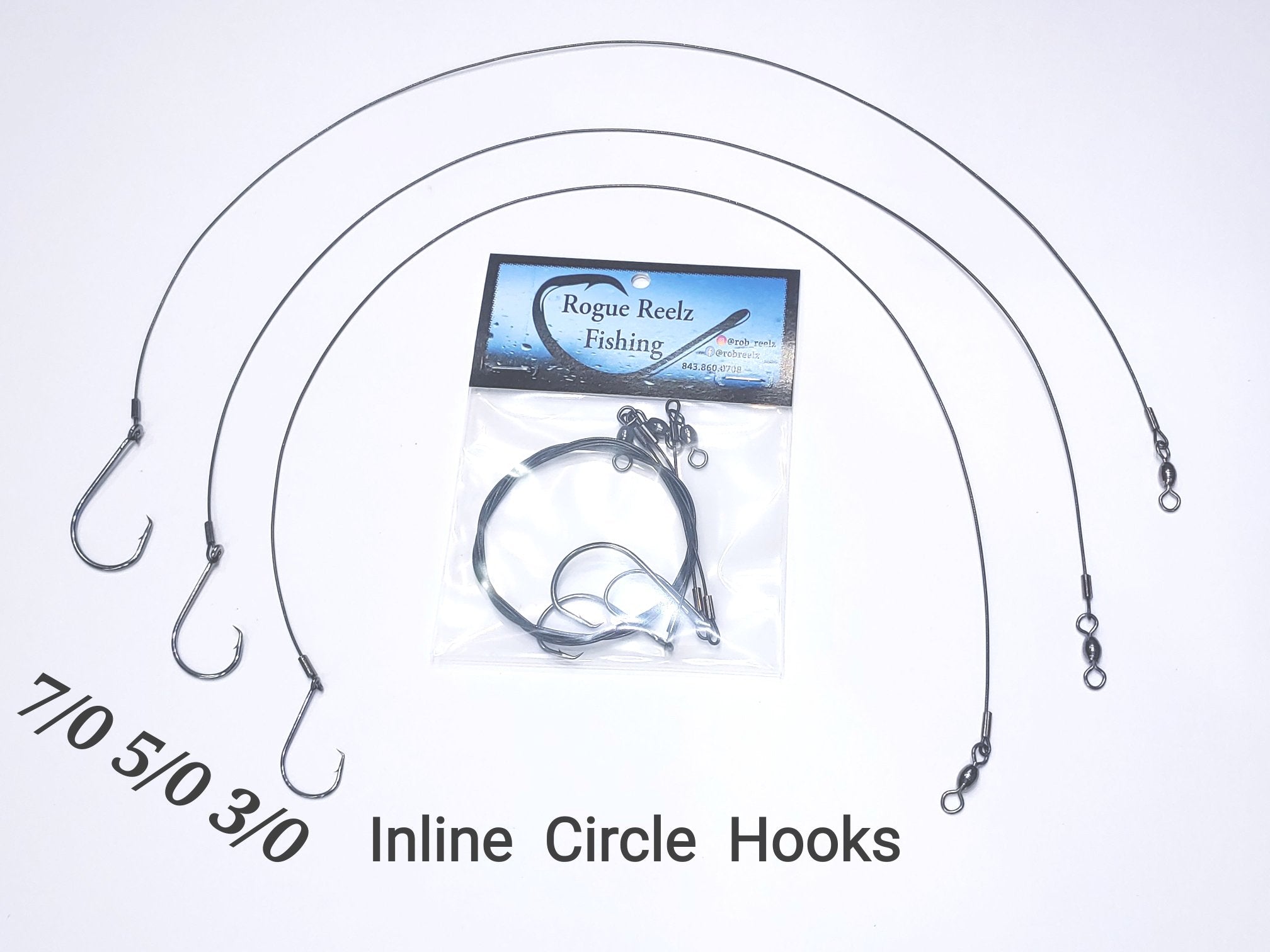 circle hooks for beach fishing 18 inch Steel Leader Multi Purpose (3 pack) – Rogue Reelz Fishing LLC